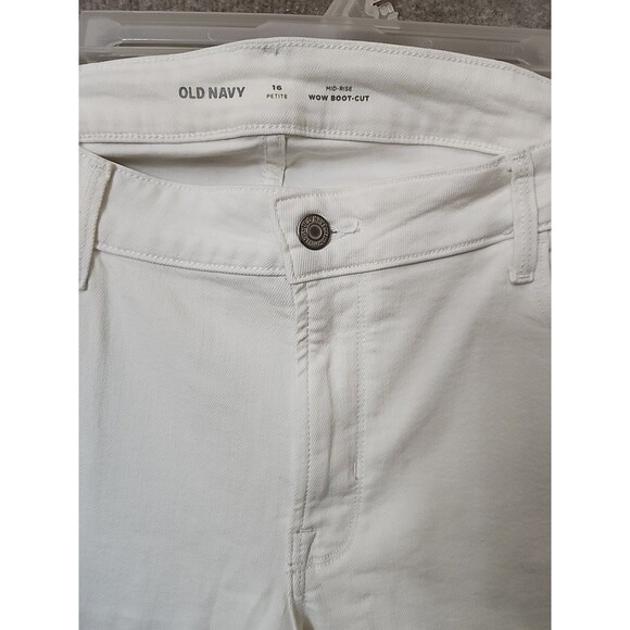 Old Navy WOW Bootcut Jeans Womens 16 White Stretch NEW - Picture 5 of 11